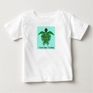 Camiseta De Bebé Cuidada me encantan las TORTUGAS de mar - Gráficos