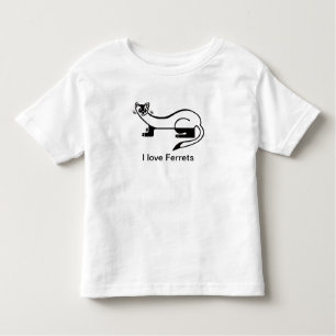 Camiseta De Bebé Cuidada me encantan los FERRETS - amante de los an
