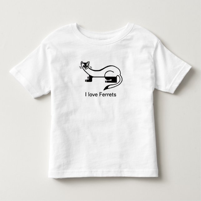 Camiseta De Bebé Cuidada me encantan los FERRETS - amante de los an (Anverso)