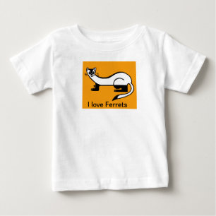 Camiseta De Bebé Cuidada me encantan los FERRETS - Gráficos animale