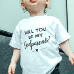 Camiseta De Bebé Cuidada Serás Mis Padres<br><div class="desc">Pregúntale a la pareja que quieres ser los padrinos de tu hijo con esta camiseta de bebé super linda. Haz que tu bebé se ponga esto y úsalo para responder a la pregunta "¿Serás mis padrinos?"</div>
