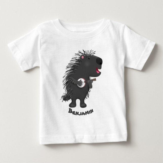Camiseta De Bebé Cuidada y divertida jugada del personalizado del b (Anverso)
