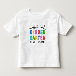 Camiseta De Bebé Cuidado con el jardín de infancia aquí vengo lindo