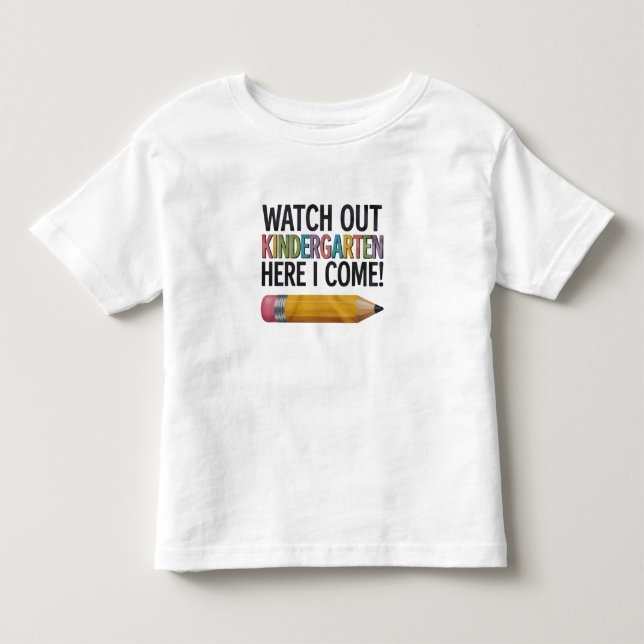 Camiseta De Bebé Cuidado con el jardín de infantes aquí regreso a l (Anverso)