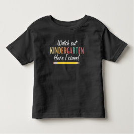 Camiseta De Bebé Cuidado con el jardín de infantes aquí vengo camis