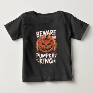 Camiseta De Bebé Cuidado con la calabaza del rey Halloween