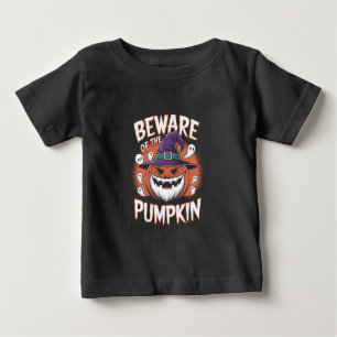 Camiseta De Bebé Cuidado con la calabaza Halloween