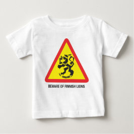 Camiseta De Bebé Cuidado con Leones Finlandeses Manga Larga Infanti
