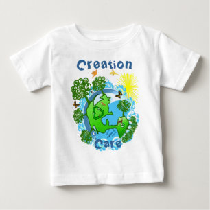 Camiseta De Bebé Cuidado de la Creación La Tierra con todas las cri