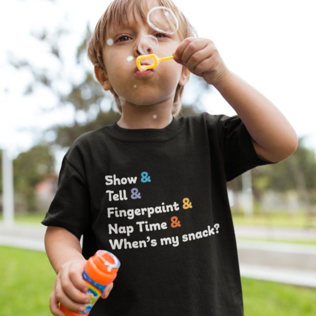 Camiseta De Bebé Cuidados Ampersand Show and Tell and Fingpaint (Ampersand Kids Shirt)