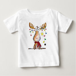 Camiseta De Bebé Cuidados Navidades caprichosos Moose