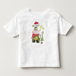 Camiseta De Bebé Cuidados y caprichosos Navidades vaca