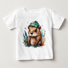 Camiseta De Bebé Cuidadoso castor