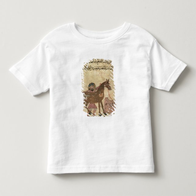 Camiseta De Bebé Cuidando para el caballo, ilustracion (Anverso)