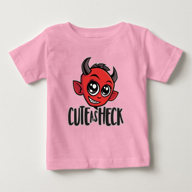 Camiseta De Bebé Cuidar como el diablo (Anverso)