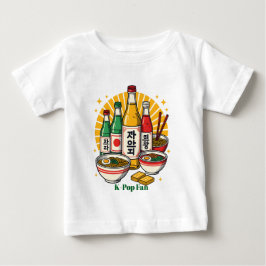 Camiseta De Bebé Cultura Pop Coreana Estampado en Pecho