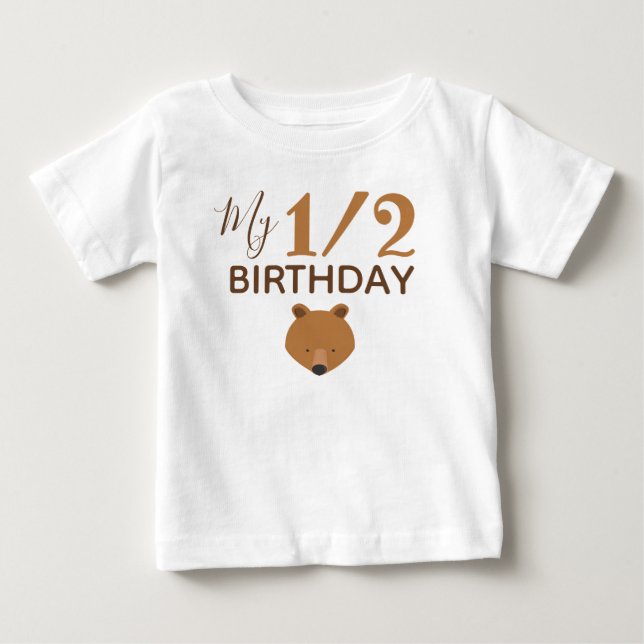 Camiseta De Bebé Cumple Mi Medio Cumpleaños (Anverso)