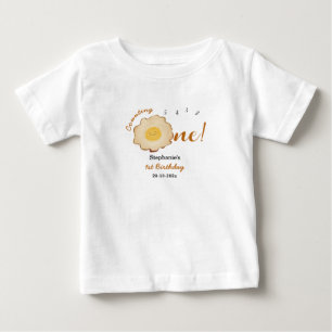 Camiseta De Bebé Cumpleaños 1º Huevo Frito Adorable