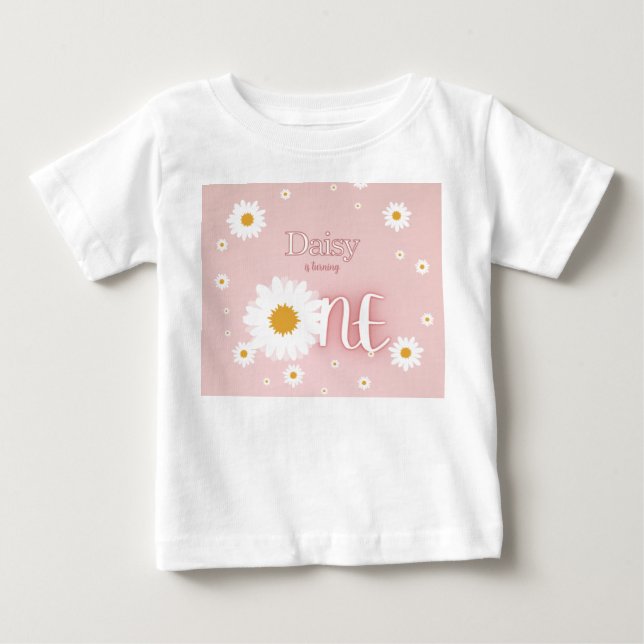 Camiseta De Bebé Cumpleaños 1 de Daisy (Anverso)