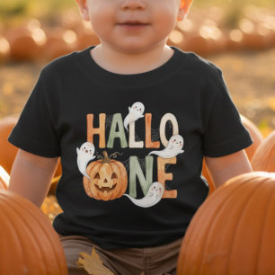 Camiseta De Bebé Cumpleaños 1 de Hallo-one bebé Calabaza y Fantasma