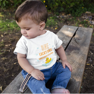 Camiseta De Bebé Cumpleaños 1 del pato