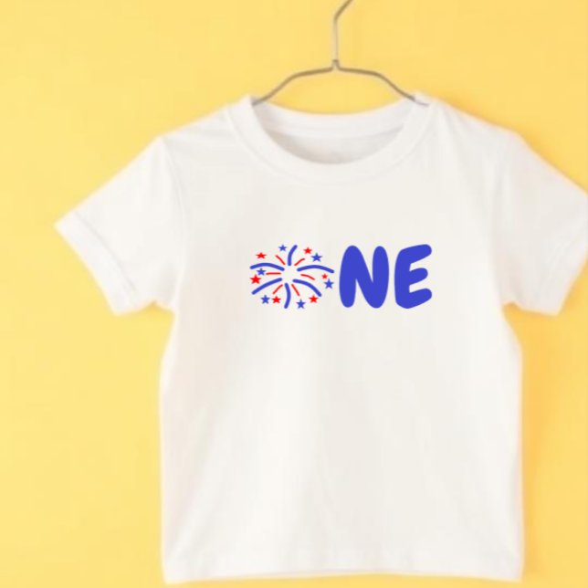 Camiseta De Bebé Cumpleaños 1 Fuegos Artificiales (Subido por el creador)