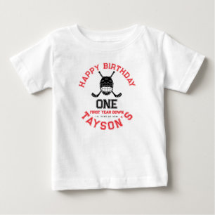 Camiseta De Bebé Cumpleaños 1er año de Hockey First Year Down