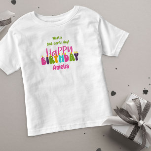 Camiseta De Bebé Cumpleaños 1er día One-derful Coloridas velas