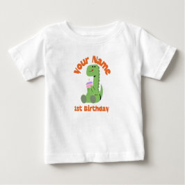 Camiseta De Bebé Cumpleaños 1er Dino