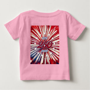 Camiseta De Bebé Cumpleaños 250 de América 1776-2026 Fuegos Artific