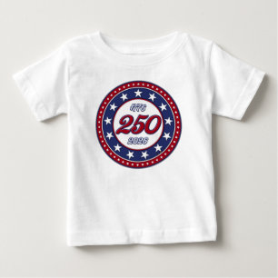 Camiseta De Bebé Cumpleaños 250 de América con bandera de EE. UU.