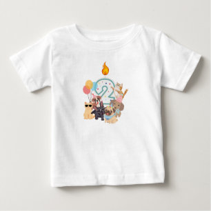 Camiseta De Bebé Cumpleaños 2 cachorros y gatitos niños o niñas