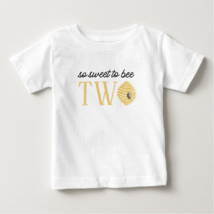 Camiseta De Bebé Cumpleaños 2 de Abeja Dulce a Abeja Dos