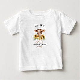 Camiseta De Bebé Cumpleaños 2: Fiesta hasta que las Vacas Vuelvan a
