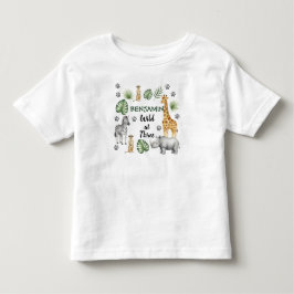 Camiseta De Bebé Cumpleaños 3 de adorable animal de la selva
