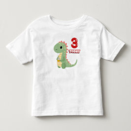 Camiseta De Bebé Cumpleaños 3 de Dino hoy