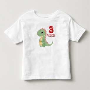 Camiseta De Bebé Cumpleaños 3 de Dino hoy
