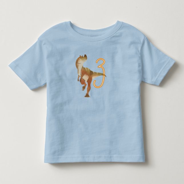 Camiseta De Bebé Cumpleaños 3 de dinosaurio     (Anverso)