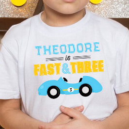 Camiseta De Bebé Cumpleaños 3 de Fast & Three Auto de Carreras
