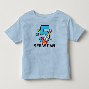 Camiseta De Bebé Cumpleaños 5 - Planetas del Espacio 