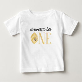 Camiseta De Bebé Cumpleaños Abeja 1 Dulce para ser uno