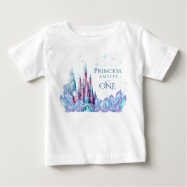 Camiseta De Bebé Cumpleaños animado Frozen Castillo Cumpleaños prim