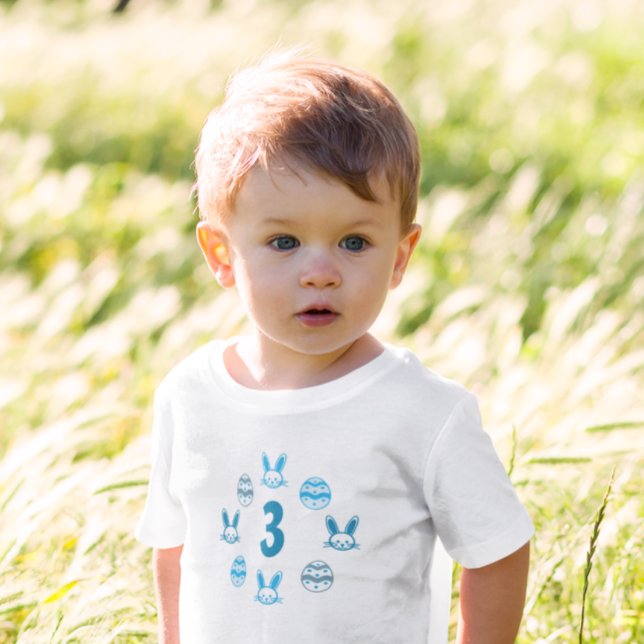 Camiseta De Bebé Cumpleaños azul de Pascua 3 (Subido por el creador)
