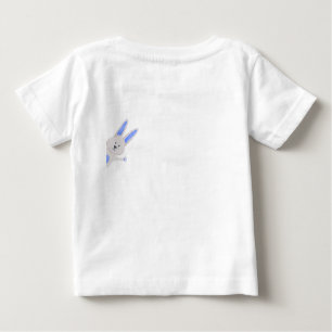 Camiseta De Bebé Cumpleaños caprichoso moderno de conejo azul