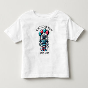 Camiseta De Bebé Cumpleaños con tema de robot