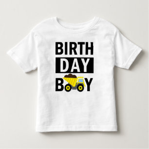 Camiseta De Bebé Cumpleaños Construcción de Niño Cumpleaños Primer 