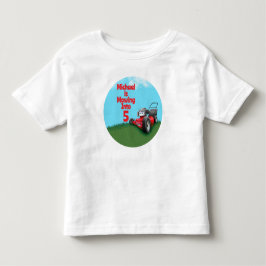Camiseta De Bebé Cumpleaños Cortadora de Césped Personalizada