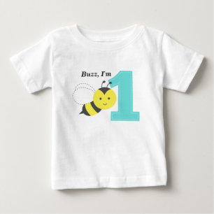 Camiseta De Bebé Cumpleaños, Cumplo Uno, Abeja Linda