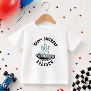 Camiseta De Bebé Cumpleaños de 2 años del niño de dos carreras rápi