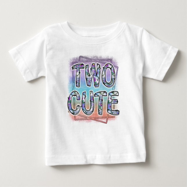 Camiseta De Bebé Cumpleaños de 2 años Dos Cute  (Anverso)